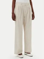 Spodnie damskie - Gap Spodnie materiałowe 713998-03 Beżowy Wide Leg - miniaturka - grafika 1