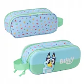 Piórniki - SAFTA MAŁY RÓŻOWY PIÓRNIK SASZETKA TUBA DWUKOMOROWY BLUEY 3D - miniaturka - grafika 1