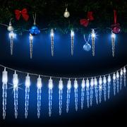 Oświetlenie świąteczne - Lampki choinkowe Świąteczne 10,5m Sople lodu 40 LED - miniaturka - grafika 1