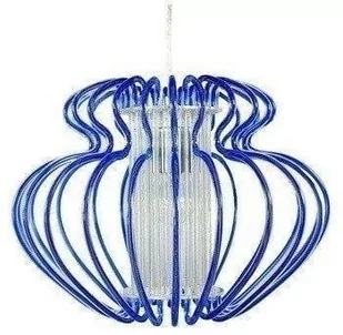 Candellux IMPERIA Lampa sufitowa wisząca mała Niebieski 1x60W E27 31-36592 - Lampy sufitowe - miniaturka - grafika 1