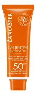 Lancaster Sun Sensitive Oil-Free Milky Fluid fluid do opalania twarzy SPF 50 50 ml - Kremy do twarzy z filtrem - miniaturka - grafika 1