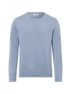 Swetry męskie - Jack & Jones Sweter męski Mężczyźni Bawełna niebieski jednolity, S - miniaturka - grafika 1