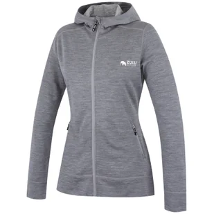 Bluza damska Zulu Merino Hoodie 230 Rozmiar: S / Kolor: szary - Bluzy sportowe damskie - miniaturka - grafika 1