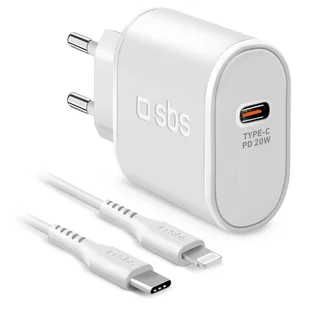 SBS TETRKITPD20LIGW ładowarka do urządzeń przenośnych Smartfon Biały Prąd przemienny Szybkie ładowanie Wewnętrzna - Ładowarki do telefonów - miniaturka - grafika 1