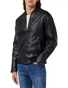 JACK&JONES Męska kurtka bomberka, czarna, L - Kurtki męskie - miniaturka - grafika 1