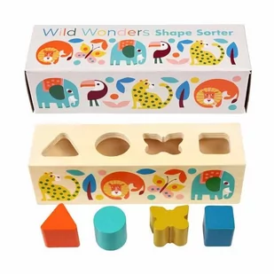 Drewniany sorter, Dzikie Zwierzęta, Rex London - Łamigłówki - miniaturka - grafika 1