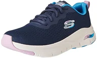 Trampki męskie - Skechers Męskie trampki Arch Fit, Granatowa siatka wielowykończeniowa, 41 EU - miniaturka - grafika 1