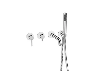 BESCO BESCO BW-V4P-CH VEO bateria wannowa podtynkowa 4-otworowa chrom - Baterie podtynkowe - miniaturka - grafika 1