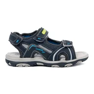Buty dla chłopców - Shelvt Sandały granatowe chłopięce - miniaturka - grafika 1