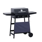 Grille gazowe - Grill gazowy 3 palniki 7,5 KW A300 czarny - miniaturka - grafika 1