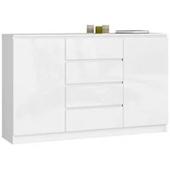 Komody - Akord FABRYKA MEBLI KOMODA K160 2 DRZWI 4 SZUFLADY METALIK WYSOKI POŁYSK OP0LK-1.001 - miniaturka - grafika 1