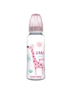 Butelki dla niemowląt - Canpol Babies Butelka wąska Africa 250 ml różowa - miniaturka - grafika 1