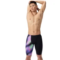 Kąpielówki męskie - SPEEDO STROJE PŁYWACKIE MEN'S ML ONE-LEG PRINTED JAMMER AM BLUE/PURPLE 8-00518918745 T34 D5 - miniaturka - grafika 1