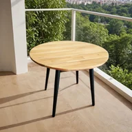 Stoły ogrodowe - Stolik okrągły brązowo-czarny 50 cm - miniaturka - grafika 1