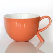 Kubki - Kubek/miseczka z nóżką koralowy – eleganckie naczynie na kawę herbatę przekąskę, wyjątkowy design - miniaturka - grafika 1