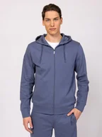 Bluzy męskie - HEAVY TOOLS MĘSKA BLUZA ROZPINANA Z KAPTUREM SAMMER STALOWA ROZMIAR L - miniaturka - grafika 1