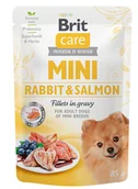 Mokra karma dla psów - Brit Care Mini Rabbit & Salmon fillets in gravy 85g 42204-uniw - miniaturka - grafika 1