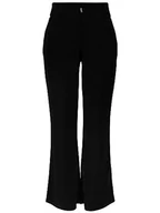 Spodnie damskie - YAS Yasvictoria Wide Pant S. Noos damskie spodnie materiałowe, czarny, XXL - miniaturka - grafika 1
