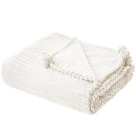 Koce - Shumee Koc 150 x 200 cm biały KAWERI 291541 - miniaturka - grafika 1