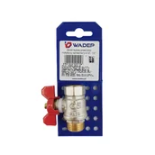 Zawory i kraniki - Zawór kulowy przelotowy motylkowy WZMOCNIONY W-Z - 1/2" WADEP - miniaturka - grafika 1