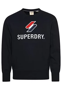 Superdry Bluza męska Code Sl Stacked Apq Crew, granatowy (Deep Navy), XL - Bluzy męskie - miniaturka - grafika 1