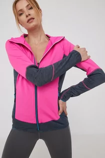 Bluzy damskie - CMP bluza sportowa damska kolor różowy z kapturem wzorzysta - grafika 1