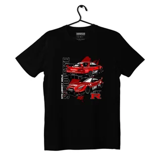 Czarny T-shirt Nissan Skyline R35 Silhouette-S - Odzież do sportów motorowych - miniaturka - grafika 1
