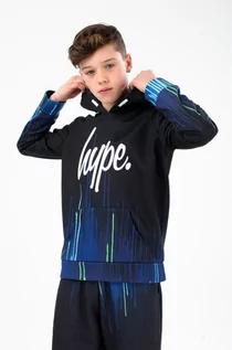 Bluzy dla chłopców - Hype Hype bluza dziecięca kolor czarny z kapturem z nadrukiem - grafika 1