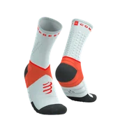 Skarpetki sportowe męskie - COMPRESSPORT Skarpetki do biegania ULTRA TRAIL SOCKS V2.0 gray violet/tigerlily - miniaturka - grafika 1