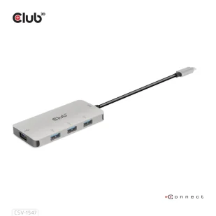 HUB USB Club 3D 4x USB-A 3.2 Gen2 (CSV-1547) - Huby USB - miniaturka - grafika 1