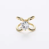 Broszki - Klamra do apaszki Uchwyt Klips do chusty Ozdoba do szala Broszka Złota - miniaturka - grafika 1