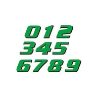 Akcesoria motocyklowe - Puig - opakowanie 5 naklejek nr 5, 115 mm (5 sztuk) Zielony - miniaturka - grafika 1