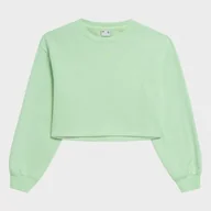 Bluzy sportowe damskie - Damska bluza crop top do jogi 4F 4FSS22TFSWF121 - miniaturka - grafika 1