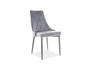 Krzesła - Signal Krzesło TRIX B VELVET, czarna rama, szary aksamit bluvel14 - miniaturka - grafika 1