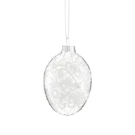 Wielkanoc - Bombka jajko szklane dekorowane 8,5 cm - miniaturka - grafika 1