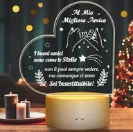 Lampy stojące - Lampka Nocna LED Aonveki - Idealny Prezent dla Przyjaciela napis po włosku - miniaturka - grafika 1