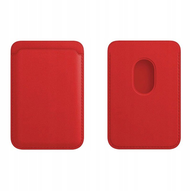 2 x Portfel z ekoskóry Etui na karty z MagSafe do iPhone'a 15 14 13 12 Czer