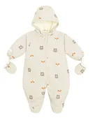 Pajacyki dla niemowląt - COOL CLUB Kombinezon zimowy w kolorze biało-jasnobrązowym - miniaturka - grafika 1