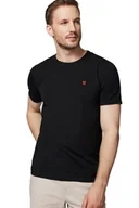 Koszulki męskie - Koszulka T-shirt Męska Bawełniana Czarna z Haftem Próchnik PM5 M - miniaturka - grafika 1