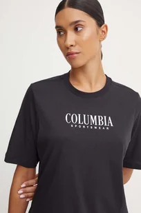 Columbia t-shirt bawełniany kolor czarny - Koszulki sportowe damskie - miniaturka - grafika 1