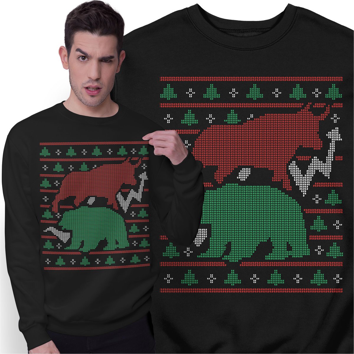 Świąteczna Bluza Prezent na Święta Giełda Inwestowanie Świąteczny Sweter