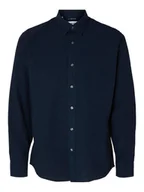 Koszule męskie - camicie uomo selected 16079056 linen shirt sky captain - miniaturka - grafika 1