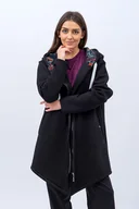 Bluzy damskie - Bluza damska rozpinana na zamek ,, EVERY DAY CZARNA+WZÓR - miniaturka - grafika 1