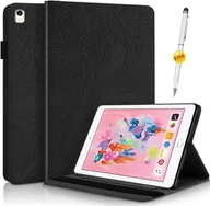 Etui do tabletów - ETUI DO APPLE IPAD 10.2 SKÓRZANE CZARNE Z KLAPKĄ OCHRONNE EKO +RYSIK - miniaturka - grafika 1