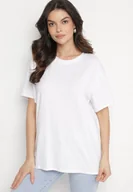 Koszulki i topy damskie - Biały T-shirt z Bawełny w Klasycznym Stylu Tulseli - miniaturka - grafika 1