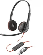 Słuchawki - POLY Blackwire 3220 USB-A/C 8X228A6 czarne - miniaturka - grafika 1