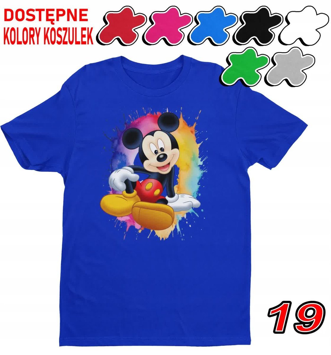 Dziecięca Koszulka Z Nadrukiem Duży Wybór Myszka Miki Różne -L 146-152