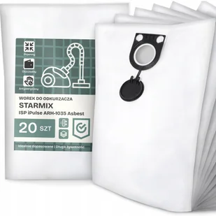 20x Worek do Odkurzacza Starmix Isp iPulse ARH-1035 Asbest Syntetyczny G9 - Worki do odkurzaczy - miniaturka - grafika 1