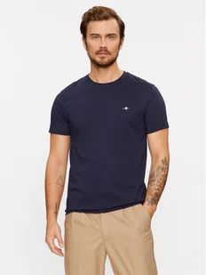 Gant T-Shirt Shield 2003185 Granatowy Slim Fit - Koszulki męskie - miniaturka - grafika 1