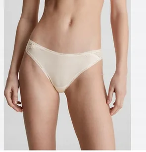CALVIN KLEIN DAMSKIE MAJTKI BRAZYLIANY ECRU Z KORONKĄ S 0Z8A4_L* S 0_8 TIA - Majtki damskie - miniaturka - grafika 1